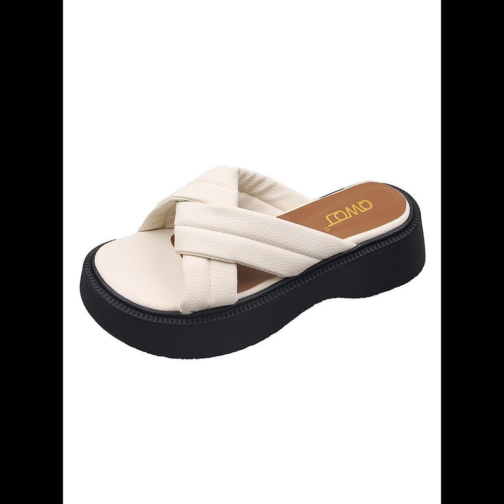 Dép Quai Ngang Đế Dày Thời Trang Mùa Hè 2022 Mới Dành Cho Nữ