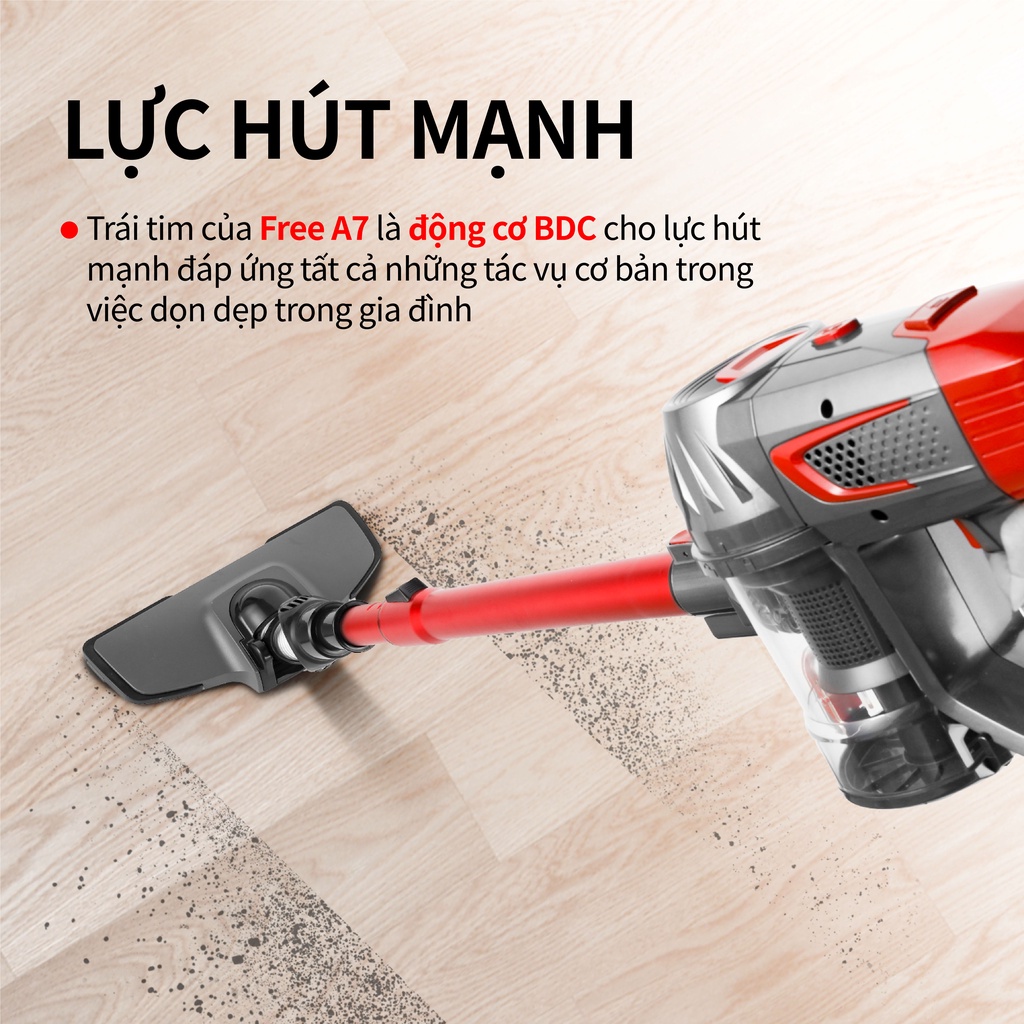 Lõi lọc HEPA 12/ HEPA 13 dành cho máy hút bụi cầm tay không dây gia đình UNIQ Free A7 mini lực hút mạnh sử dụng pin sạc