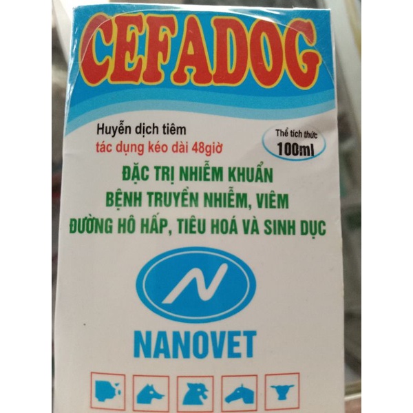 cefadog cefalexin ho, đi ia, bỏ an, khop, vụ, tu huyet trung chó mèo lợn gà vịt ngan dê thỏ chim, cút, cừu trâu bò