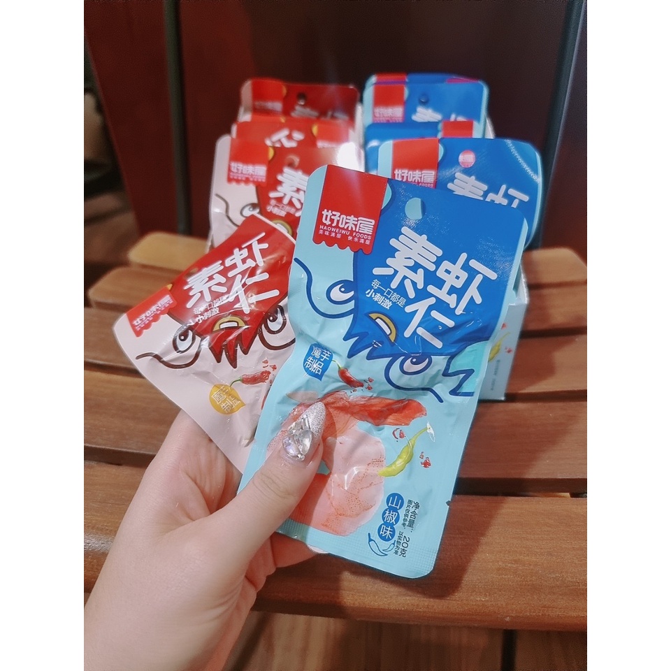 [ Món mới ] Combo 10 gói Tôm nõn chay cay cay / Tôm nõn chay tẩm vị ăn vặt đã nghiền