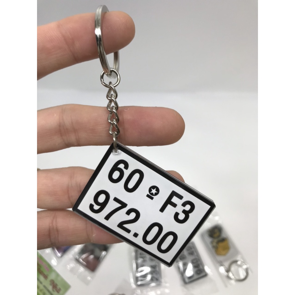 MÓC KHÓA SỐ XE, THÔNG BÁO #mượn xe nhớ đổ xăng, CHẤT LIỆU MICA 2MM TRONG SUỐT , IN theo yêu cầu tùy thich
