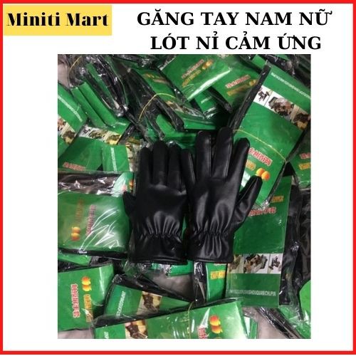 [RẺ VÔ ĐỊCH] Găng Tay Da Cảm Ứng Nam Nữ Chống Nước,Chống Lạnh, Găng Tay Da Lót Nỉ Cảm Ứng Smart Phone