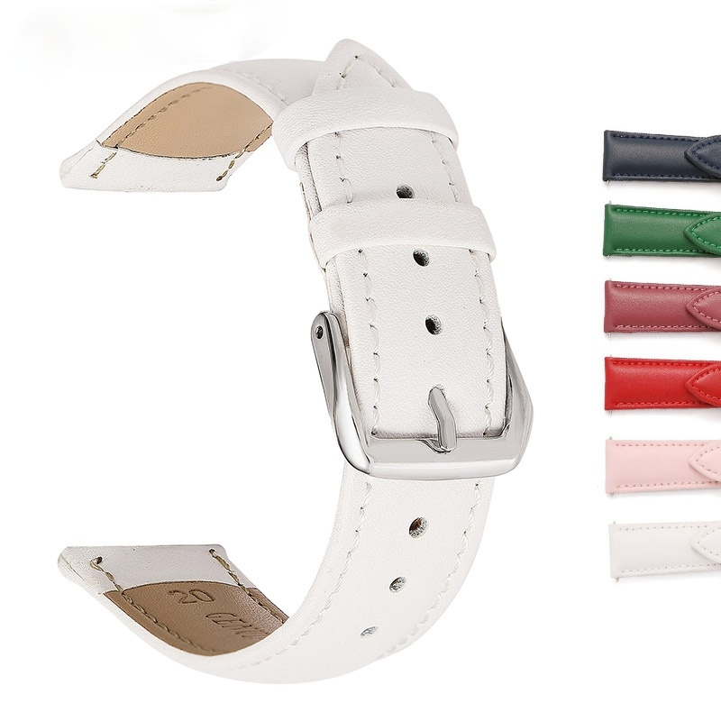 Genuine Leather Watchbands 12/14/24mm Watch Steel Pin buckle Band Strap High Quality Wrist Belt Bracelet