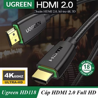 Cáp HDMI 2.0 dài 15m hỗ trợ full HD 4Kx2K chính hãng Ugreen 40416 cao cấp bảo hành 18 tháng
