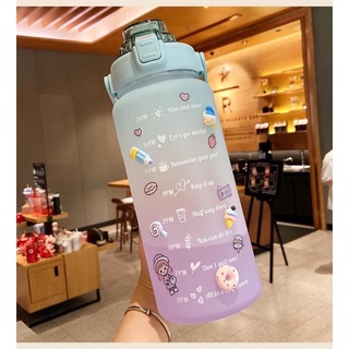 Bình Nước 2L,2000ML Cao Cấp. Bình Nước cute, có vạch chia