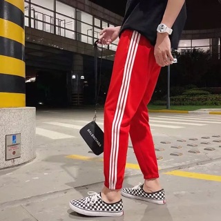 QUẦN JOGGER THỂ THAO SỌC TRẮNG