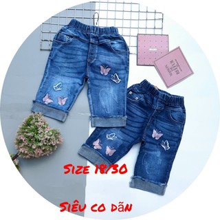 Quần jean lửng cho bé gái 5- 8 tuổi