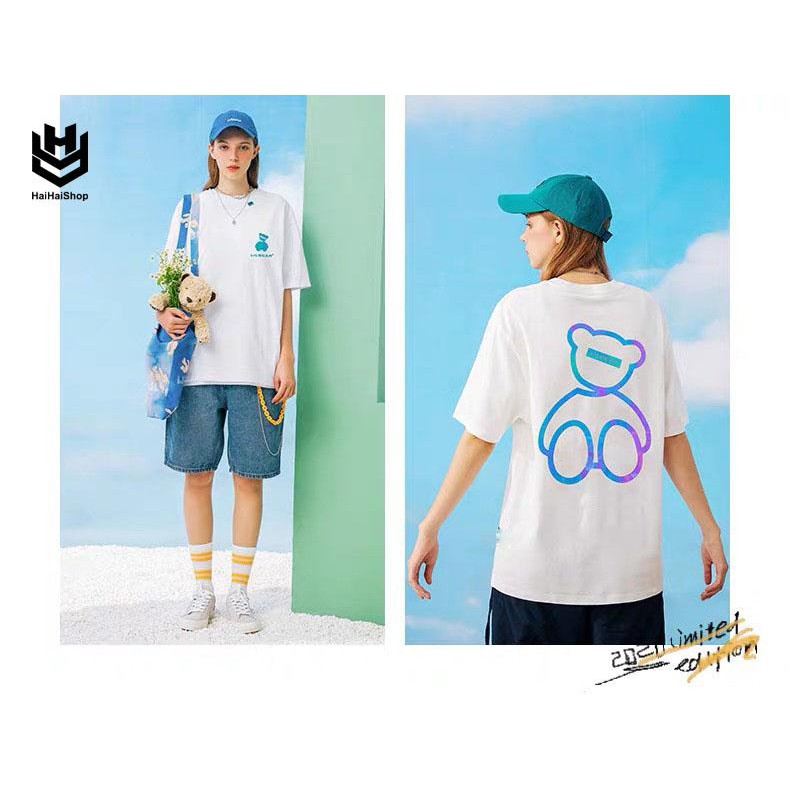 Áo Thun Phản Quang Gấu LilBear Cotton 75% Form Rộng Unisex Nam Nữ Rẻ Đẹp TATO CLOTHING