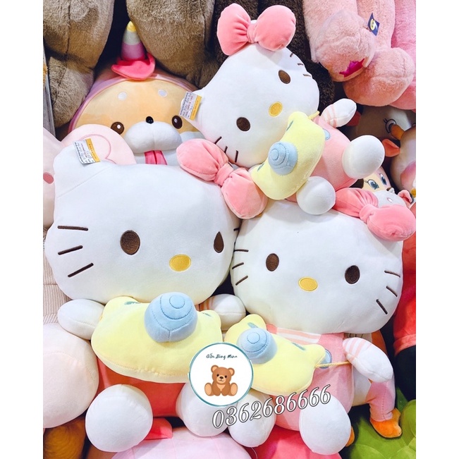 Gấu Bông Hello Kitty Đeo Máy Ảnh - Quà Tặng Cao Cấp Cho Bé - Gấu Bông Mina