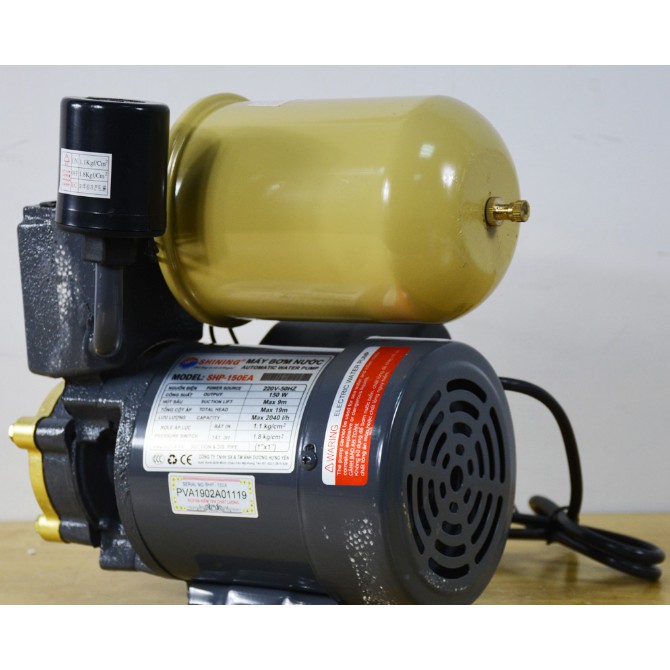 Máy bơm tăng áp Shining SHP-150EA - Hàng chính hãng, bảo hành 12 tháng