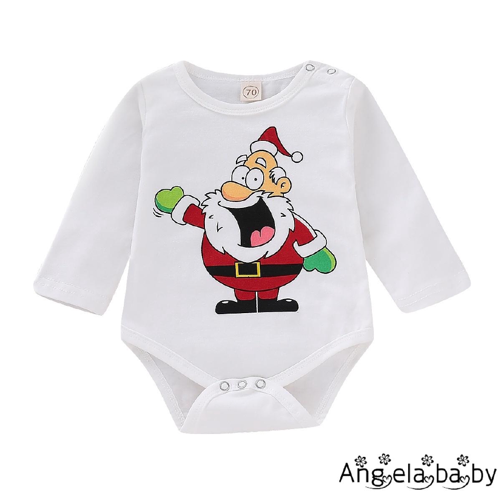 Áo liền quần tay dài in hình ông già Noel cho bé trai