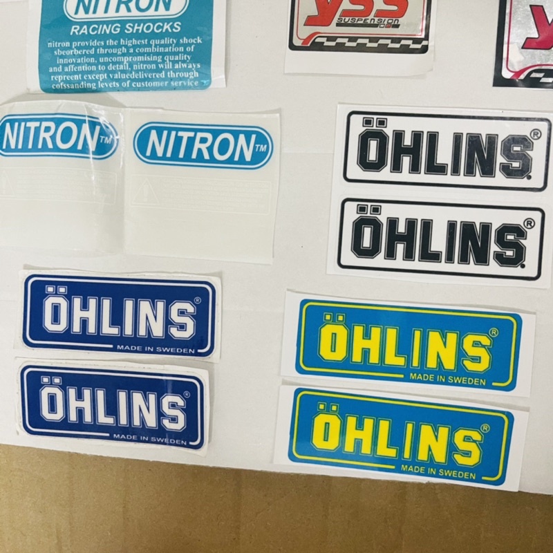 Tem lẻ dán phuộc xe ohlins yss rcb nitron ….