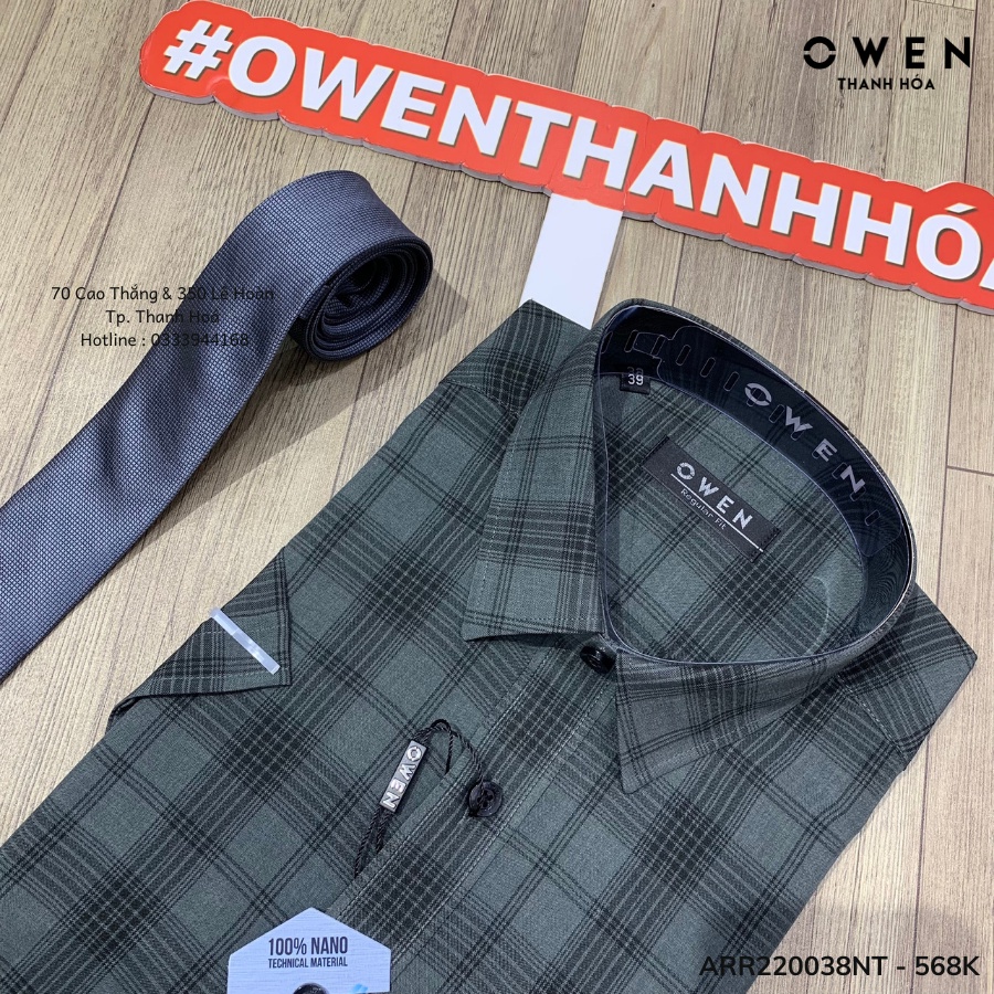 OWEN - Áo sơ mi ngắn tay Owen chính hãng - HÀNG MỚI VỀ -  AR220038NT