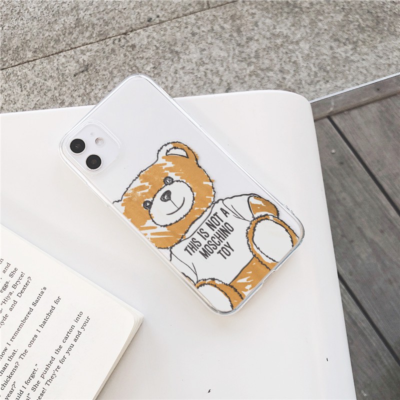 Ốp iphone silicon Gấu nâu Mochino cho 11/11pro/11promax/6/7/8/plus/splus/x/xs/xr/xsmax/12 pro max/13 pro max-T09