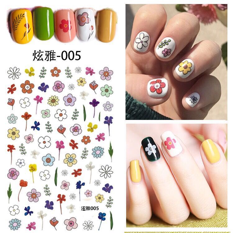[Hàng mới về] Nhãn dán họa tiết 3D tự dính trang trí móng tay nghệ thuật độc đáo