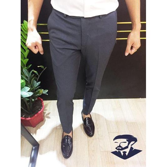 Quần Âu Nam Ghi Đậm loại đẹp Quần Tây nam Ghi Đậm co dãn không nhăn không xù dáng hàn quốc | BigBuy360 - bigbuy360.vn