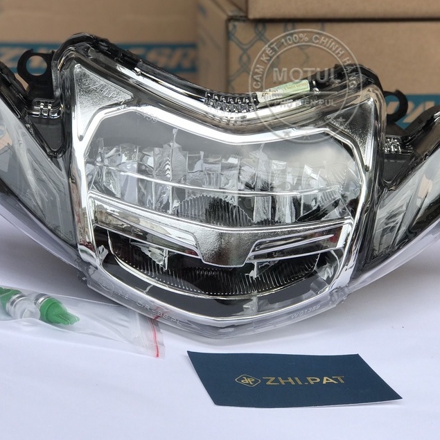 Chóa đèn led pha 2 tầng gắn đầu đèn xe Sirius các đời màu demi ngẫu nhiên hàng Zhipat chính hãng