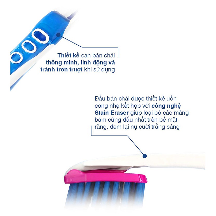 Bàn Chải Đánh Răng Oral-B Trắng Sáng 3D Vỉ 1