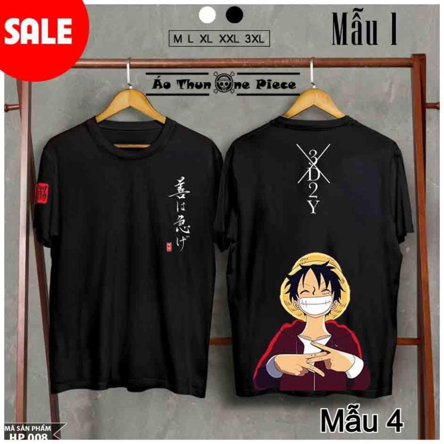HOT - ⚡️FREESHIP⚡️Áo Thun One Piece Anime Manga Mẫu Đen Cực Ngầu, Cực chất 2020🔥HOT🔥 - Áo Thun One Piece