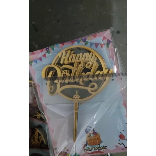 10 Cái / Gói 50 Phong Cách Acrylic ​Topper Trang Trí Bánh Kem Hình Chữ Happy Birthday