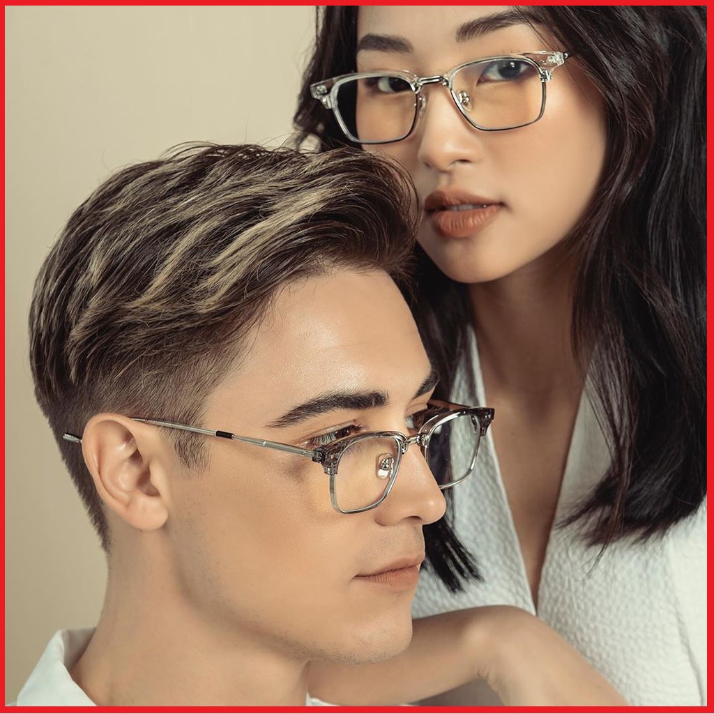 ❌ Thanh Lý lỗi nhỏ xước nhẹ ❌ Gọng kính kim loại nam nữ tròng chống ánh sáng xanh - kiểu giáng vuông thời trang