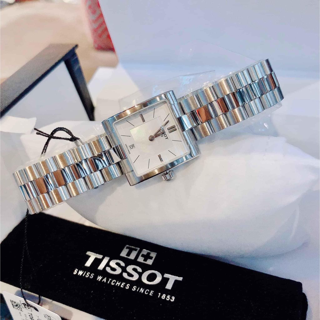 Đồng hồ nữ Tissot T0903101111101 mặt vuông Size 23mm Full Box ⚜️Hàng Authentic⚜️