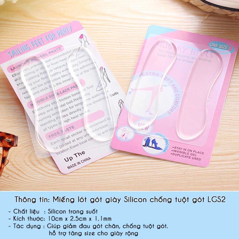 Miếng lót giày gót chân chống đau chân silicon Detaunisex
