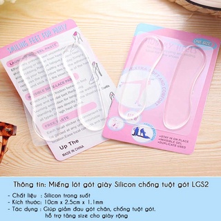 Miếng lót giày gót chân chống đau chân silicon Detaunisex