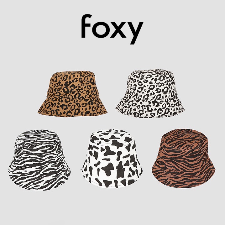 Mũ Bucket Nữ Nón Bucket Nữ FOXY Hoạ Tiết Hoang Dã Hottrend 2021 Phong Cách Hàn Quốc - FOY002