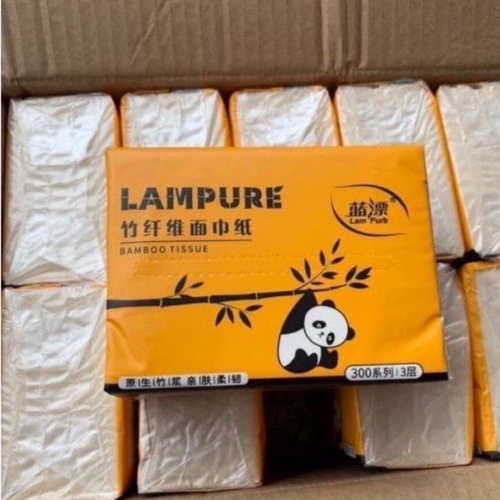 Thùng khăn giấy Gấu trúc Lampure - nguyên thùng 30 gói x 300 tờ x 3 lớp