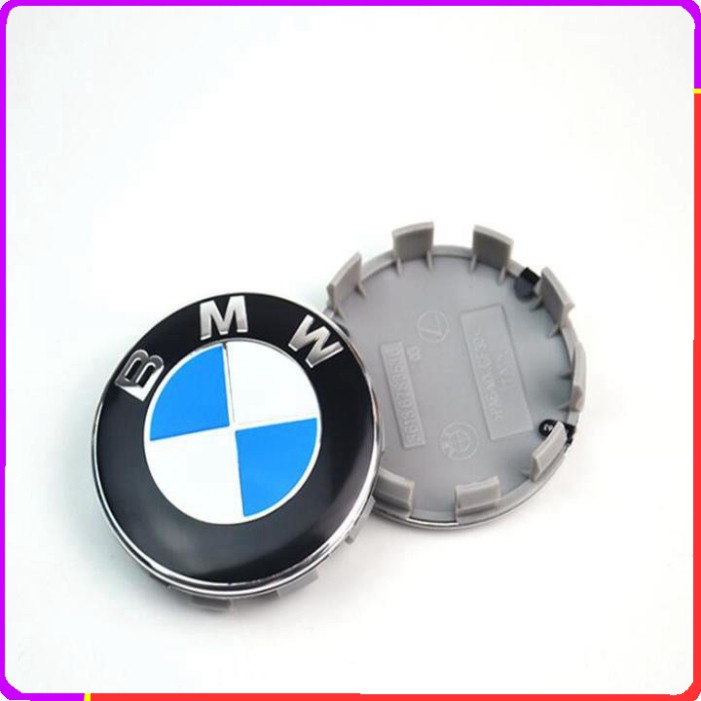 Sản Phẩm Logo chụp mâm, ốp lazang bánh xe ô tô BMW đường kính 68mm và 55mm Nhựa ABS - 01 chiếc