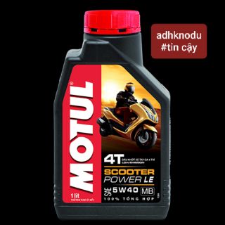 Dầu nhớt Motul Scooter Power LE 5W40 xe ga, dầu tổng hợp 100% 800ML