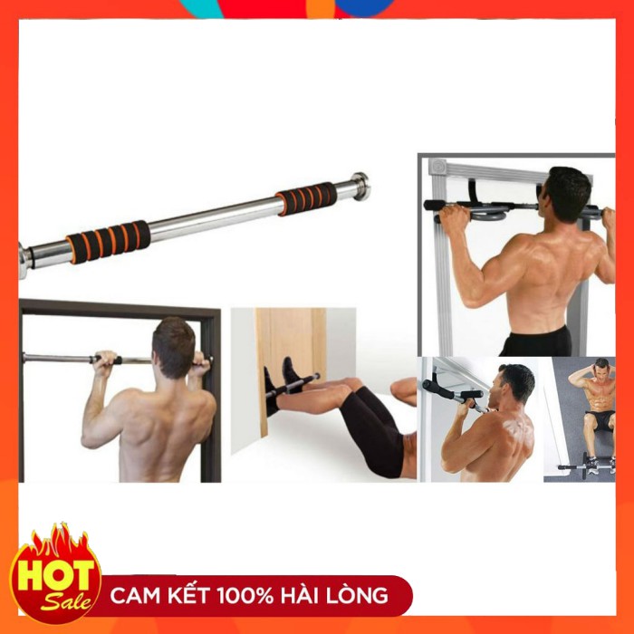 Xà Đơn Gắn Cửa, Treo Tường 2 Kích Thước (60-100cm và 80-130cm), Dụng Cụ Tập Cơ Bụng, Tập Gym Tại Nhà Đa Năng Tiện Dụng