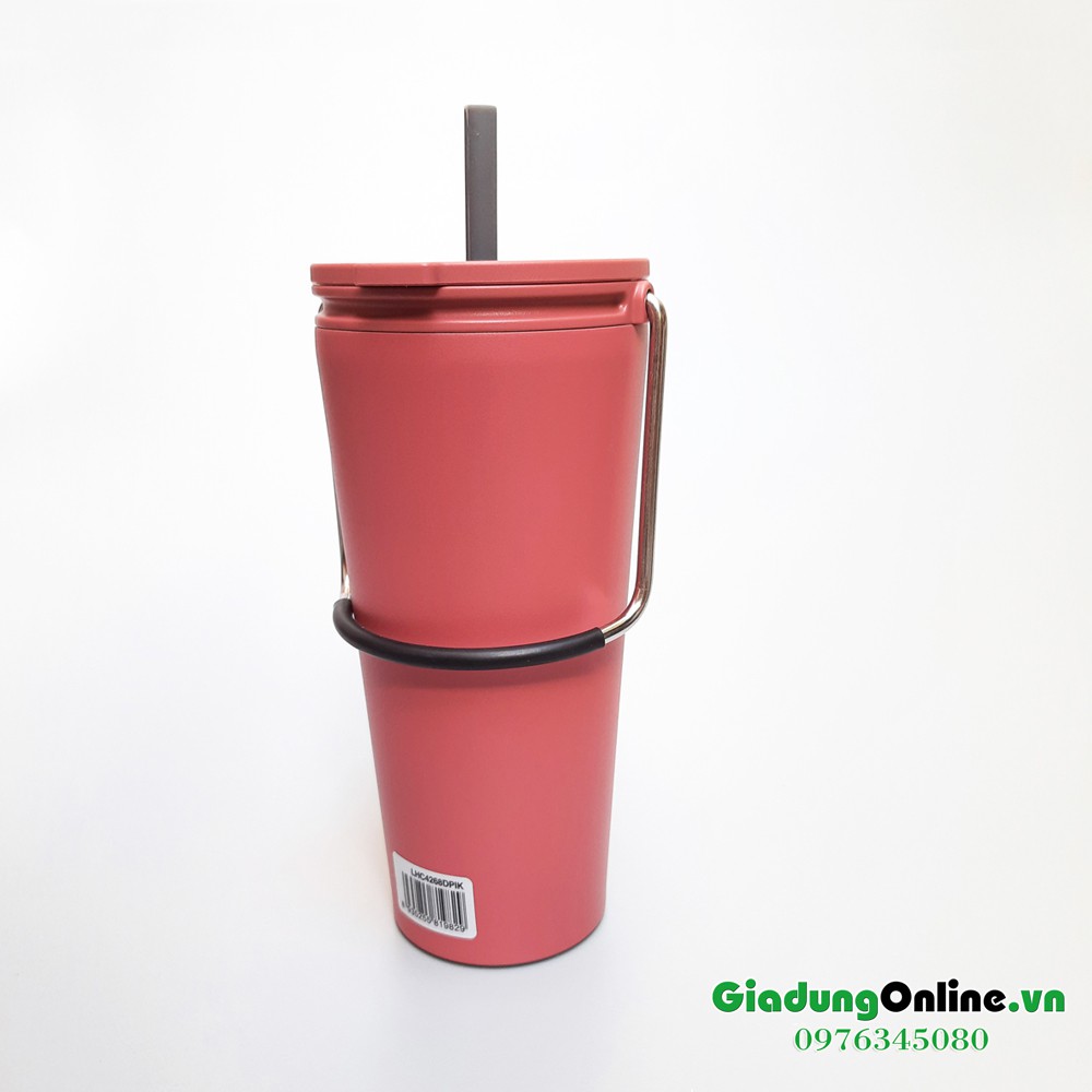 Bình Giữ Nhiệt Có Ống Hút Lock&amp;Lock Bucket Tumbler LHC4268 540ml