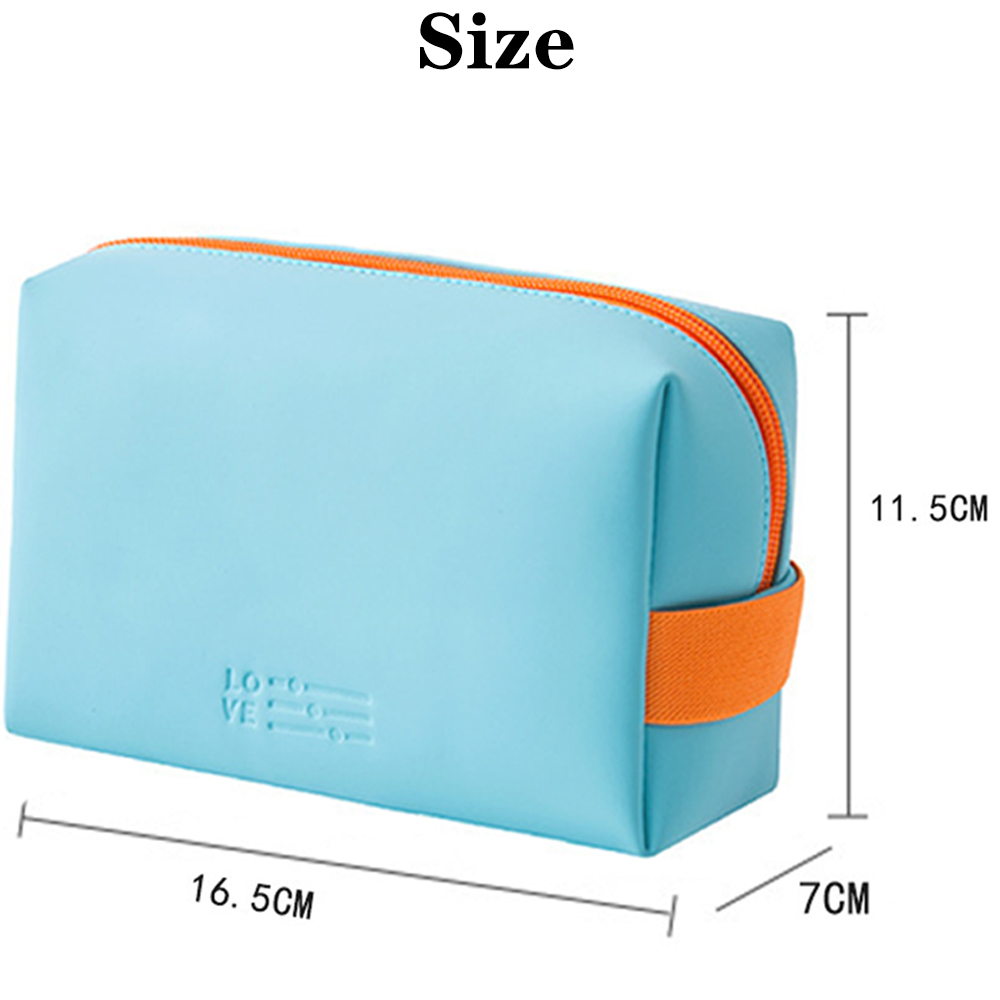 [Hàng mới về] Túi đựng mỹ phẩm trang điểm vải PU chống thấm nước kích thước nhỏ gọn dễ thương nhiều màu mang đi du lịch