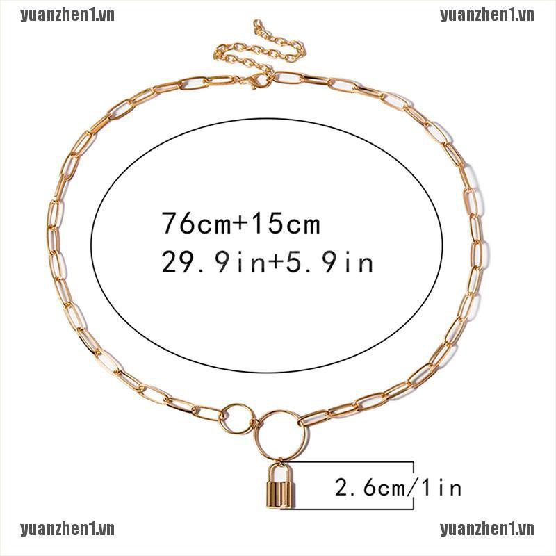 [YUANZHEN1] Thắt Lưng Xích Khóa Kim Loại Goth Phong Cách Punk Cho Nữ