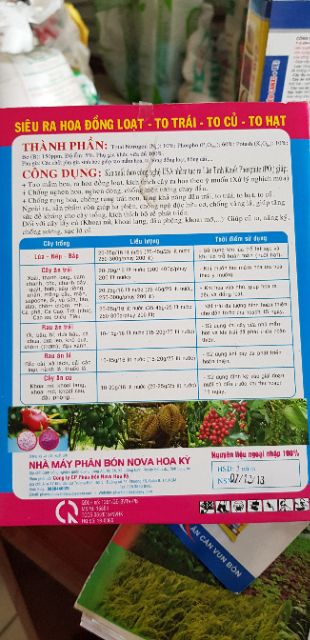 Phân bón lá nova hoa kỳ 10-60-10