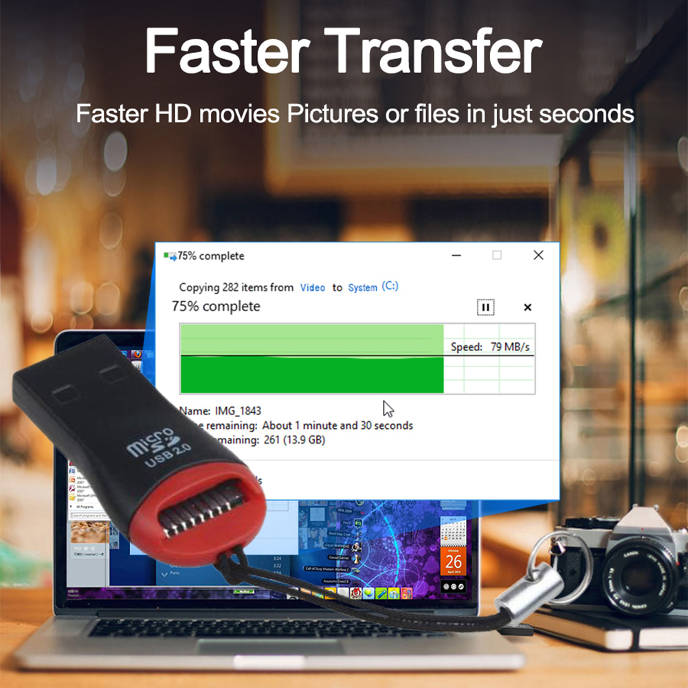 Đầu Đọc Thẻ Nhớ Sdhc Tf Cổng Usb 2.0 | BigBuy360 - bigbuy360.vn