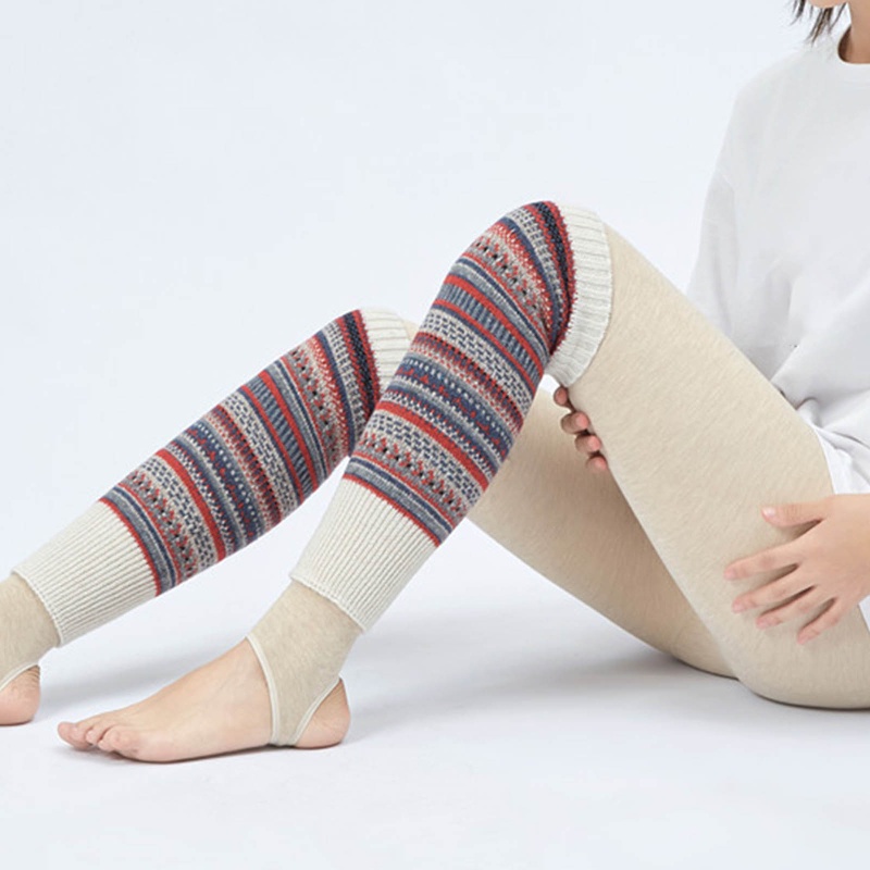 Đôi Tất Chân Len Dài Qua Gối Giữ Ấm Cho Nữ