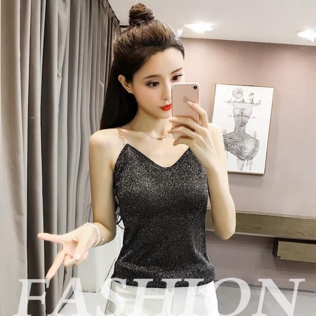 Áo 2 dây xích kim sa( có ảnh thật)