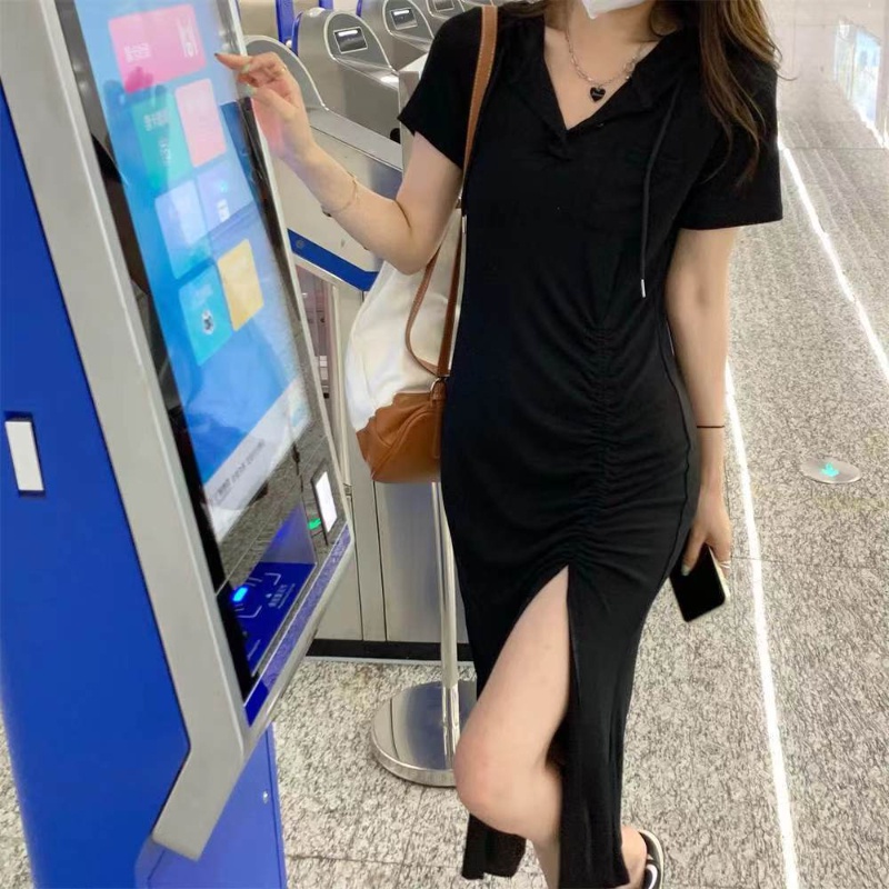 Đầm Lưng Cao Dáng Ôm Xẻ Tà Thời Trang Mùa Hè Cho Nữ