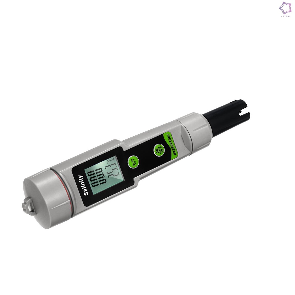 Salinometer Waterproof Salinity Test Pen 2-in-1 Salinity & Temperature Meter Portable Salinity Meter Salimeter Pen Type Salinograph 0~199.9ppt Range -50~70℃ Temperature Meter ℃/℉ Conversion Beverages Drink Salt Value and Temperature Measure Gauge