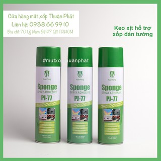 Keo Xịt đa năng Sponge PJ-77 [ Hỗ trợ thi công xốp dán tường ]