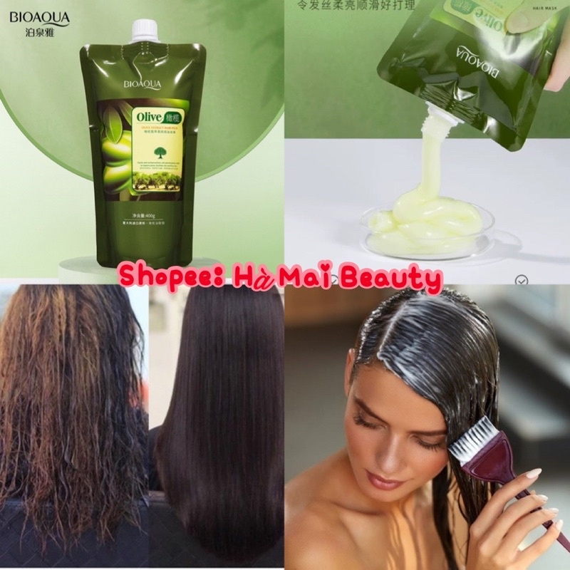 Túi hấp/ ủ/ xả dưỡng tóc Oliu mềm mượt 400g