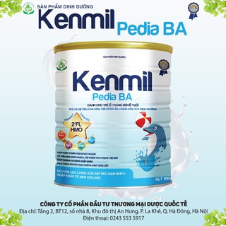 Sữa KENMIL Pedia BA hộp 900g giúp con ăn ngon hơn (cho trẻ từ 6 tháng - 6 tuổi) mua 5 tặng  1