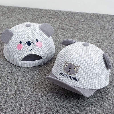 Mũ Lưỡi Trai Cho Bé Thêu Hình Dễ Thương Quai Dán Điều Chỉnh To Nhỏ Cho Bé Trai Bé Gái 3-15 tháng