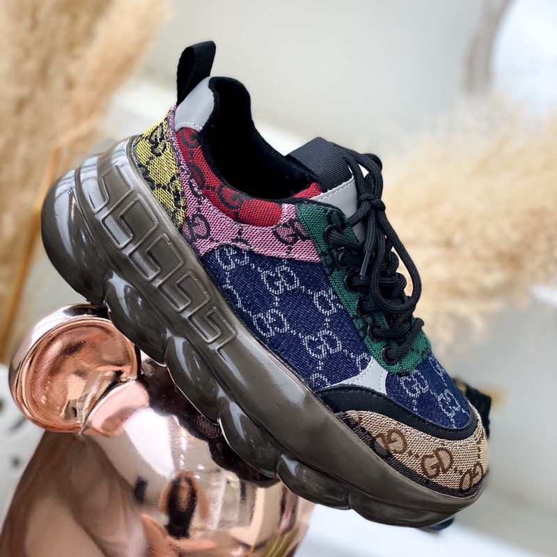 Giày thể thao sneaker guci hoạ tiết pha màu fullbox