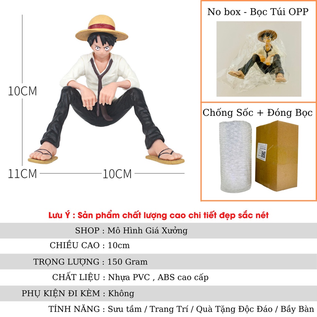 Mô hình One Piece Luffy ngồi cực phong cách . Cao 10cm , nặng 100gram . Figure anime One Piece , mô hình giá xưởng