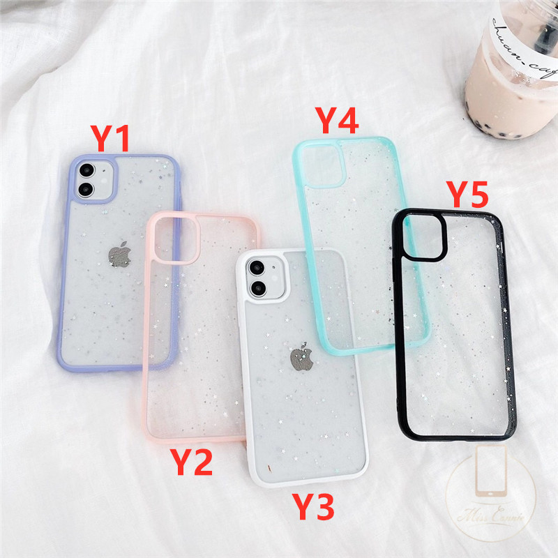 Ốp điện thoại TPU kim tuyến màu Macaron đơn giản cho iPhone 11 8plus 7plus 8 7 11Pro Max X Xs Max XR SE 2020 iPhone 12 pro max | BigBuy360 - bigbuy360.vn