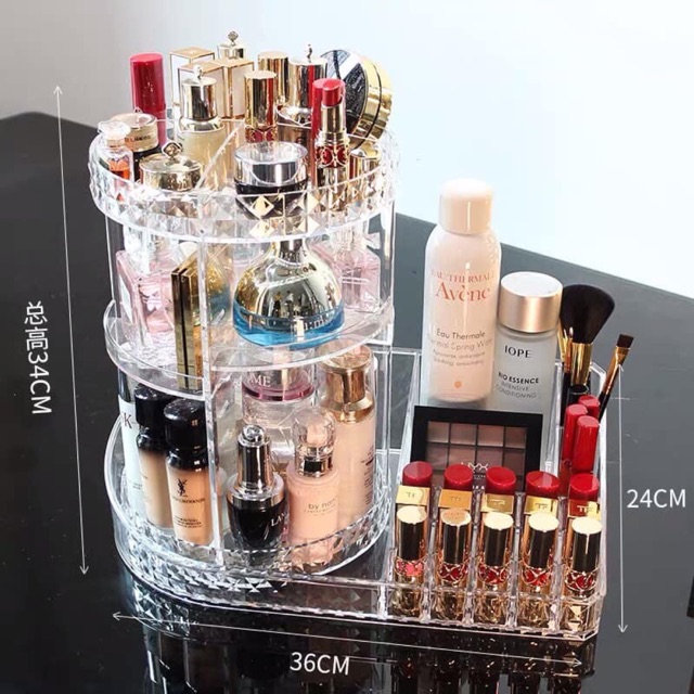Kệ xoay 3 tầng để đồ trang điểm dụng cụ phun xăm mực rất sang trọng ạ,chuyên sỉ lẻ tất cả các mặt hàng giá rẻ .........